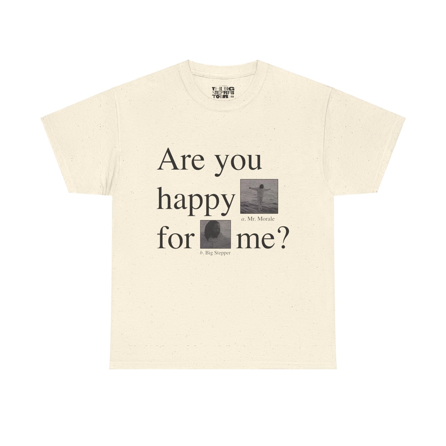 Kendrick Lamar Merch - Mr. Morale & The Big Steppers Are You Happy For Me Black Sand Dates Tee