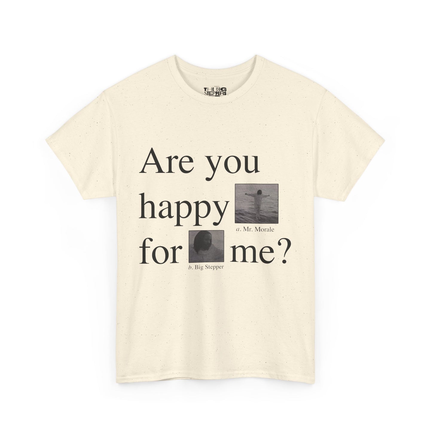 Kendrick Lamar Merch - Mr. Morale & The Big Steppers Are You Happy For Me Black Sand Dates Tee