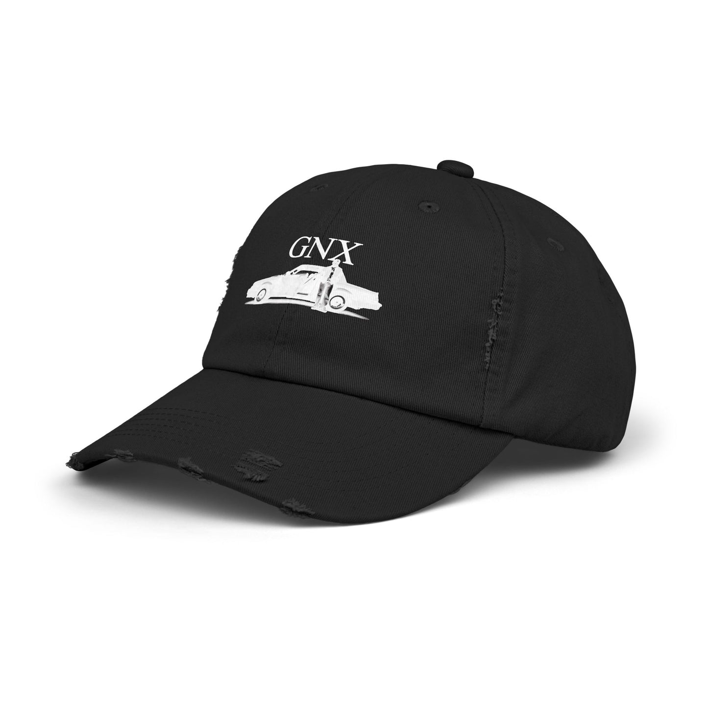 Kendrick Lamar Merch - GNX Tour Merch Black Distressed Cap