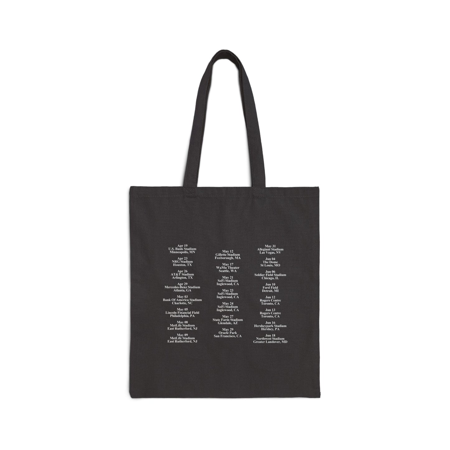 Kendrick Lamar Merch - GNX Tour Merch Black Tour Dates Tote Bag