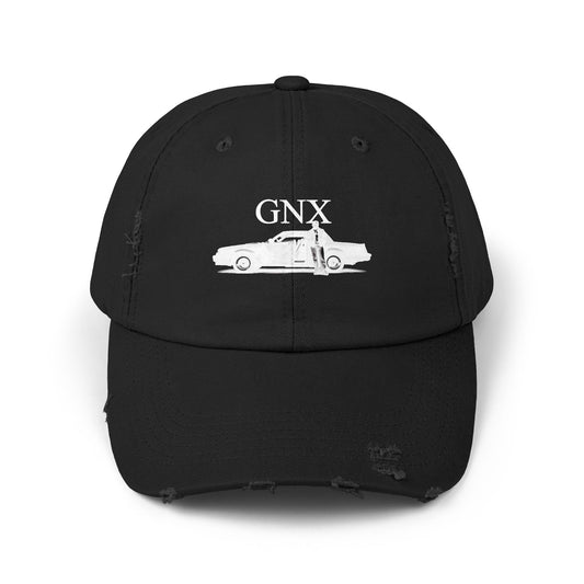 Kendrick Lamar Merch - GNX Tour Merch Black Distressed Cap